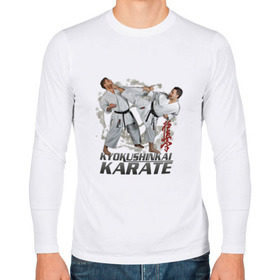 Мужской лонгслив хлопок с принтом карате , 100% хлопок |  | karate | борьба | каратэ