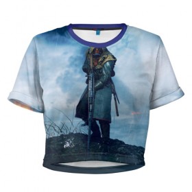 Женская футболка 3D укороченная с принтом battlefield , 100% полиэстер | круглая горловина, длина футболки до линии талии, рукава с отворотами | battlefield | war | батлфилд 1 | война | первая мировая война