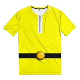 Мужская футболка 3D с принтом Сайтама , 100% полиэфир | прямой крой, круглый вырез горловины, длина до линии бедер | 