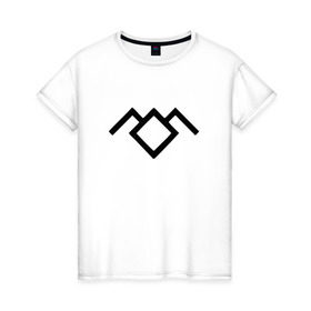 Женская футболка хлопок с принтом Твин Пикс лого , 100% хлопок | прямой крой, круглый вырез горловины, длина до линии бедер, слегка спущенное плечо | twin peaks | агент купер | совы не то чем кажутся | черный вигвам