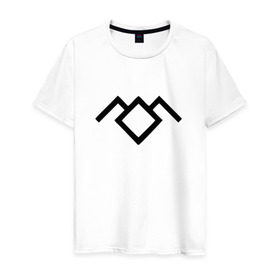 Мужская футболка хлопок с принтом Твин Пикс лого , 100% хлопок | прямой крой, круглый вырез горловины, длина до линии бедер, слегка спущенное плечо. | twin peaks | агент купер | совы не то чем кажутся | черный вигвам