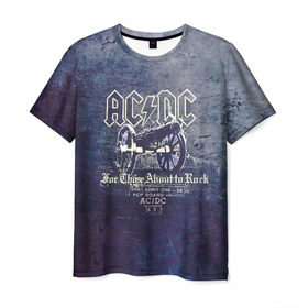 Мужская футболка 3D с принтом AC/DC пушка , 100% полиэфир | прямой крой, круглый вырез горловины, длина до линии бедер | Тематика изображения на принте: ac dc | acdc | for those about to rock | австралийская | ангус янг | блюз рок | головы | группа | крис слэйд | метал | музыканты | певцы | рок | рок н ролл | сталь | стиви янг | хард рок | эксл роуз