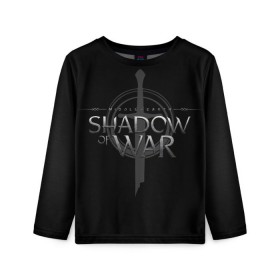 Детский лонгслив 3D с принтом Shadow of War 1 , 100% полиэстер | длинные рукава, круглый вырез горловины, полуприлегающий силуэт
 | lord of the rings