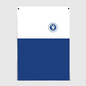 Постер с принтом Chelsea - Light Blue , 100% бумага
 | бумага, плотность 150 мг. Матовая, но за счет высокого коэффициента гладкости имеет небольшой блеск и дает на свету блики, но в отличии от глянцевой бумаги не покрыта лаком | челси