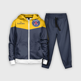 Детский костюм 3D с принтом Paris Saint Germain   Navy Yellow (Collections 2022) ,  |  | paris saint germain | psg | псж