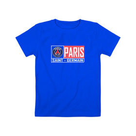 Детская футболка хлопок с принтом Paris Saint-Germain - New collections 2018 , 100% хлопок | круглый вырез горловины, полуприлегающий силуэт, длина до линии бедер | Тематика изображения на принте: psg | псж