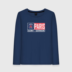 Женский лонгслив хлопок с принтом Paris Saint-Germain - New collections 2018 , 100% хлопок |  | psg | псж