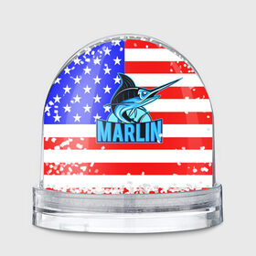 Водяной шар с принтом Marlin USA , Пластик | Изображение внутри шара печатается на глянцевой фотобумаге с двух сторон | 