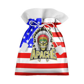 Подарочный 3D мешок с принтом Индейцы Apache , 100% полиэстер | Размер: 29*39 см | Тематика изображения на принте: apache | usa | америка | американец | индейцы | символика америки | сша