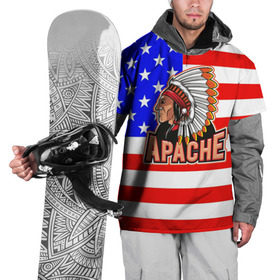 Накидка на куртку 3D с принтом Apache , 100% полиэстер |  | Тематика изображения на принте: apache | usa | америка | американец | индейцы | символика америки | сша