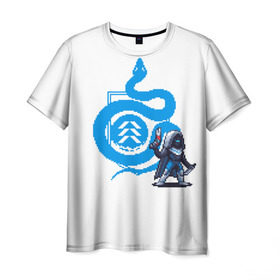 Мужская футболка 3D с принтом Snake , 100% полиэфир | прямой крой, круглый вырез горловины, длина до линии бедер | destiny | destiny 2 | дестени