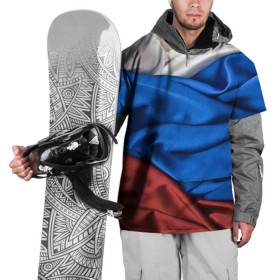 Накидка на куртку 3D с принтом Российский Триколор , 100% полиэстер |  | текстура | ткань