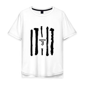 Мужская футболка хлопок Oversize с принтом Juventus - Drawing paint (Collections 2018) , 100% хлопок | свободный крой, круглый ворот, “спинка” длиннее передней части | Тематика изображения на принте: juve | юве | ювентус