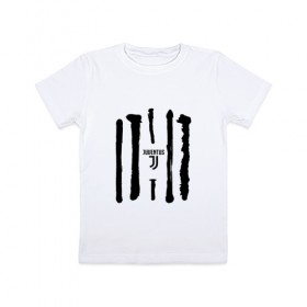 Детская футболка хлопок с принтом Juventus - Drawing paint (Collections 2018) , 100% хлопок | круглый вырез горловины, полуприлегающий силуэт, длина до линии бедер | Тематика изображения на принте: juve | юве | ювентус