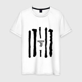 Мужская футболка хлопок с принтом Juventus - Drawing paint (Collections 2018) , 100% хлопок | прямой крой, круглый вырез горловины, длина до линии бедер, слегка спущенное плечо. | juve | юве | ювентус