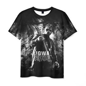 Мужская футболка 3D с принтом Slipknot iowa , 100% полиэфир | прямой крой, круглый вырез горловины, длина до линии бедер | slipknot | альтернативный метал | грув метал | комбинезон | маска | метал | мрачный | ню метал