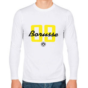 Мужской лонгслив хлопок с принтом Borussia Dortmund - Borusse 09 (New 2018 Design) , 100% хлопок |  | боруссия дортмунд