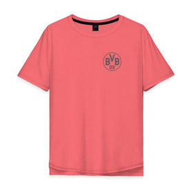 Мужская футболка хлопок Oversize с принтом Borussia Dortmund - Vintage style (New Collections 2018) , 100% хлопок | свободный крой, круглый ворот, “спинка” длиннее передней части | боруссия дортмунд