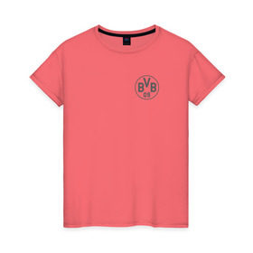 Женская футболка хлопок с принтом Borussia Dortmund - Vintage style (New Collections 2018) , 100% хлопок | прямой крой, круглый вырез горловины, длина до линии бедер, слегка спущенное плечо | боруссия дортмунд