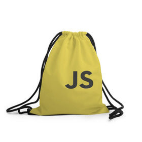 Рюкзак-мешок 3D с принтом JavaScript , 100% полиэстер | плотность ткани — 200 г/м2, размер — 35 х 45 см; лямки — толстые шнурки, застежка на шнуровке, без карманов и подкладки | Тематика изображения на принте: javascript | js