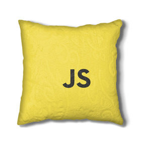 Подушка 3D с принтом JavaScript , наволочка – 100% полиэстер, наполнитель – холлофайбер (легкий наполнитель, не вызывает аллергию). | состоит из подушки и наволочки. Наволочка на молнии, легко снимается для стирки | javascript | js