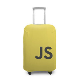 Чехол для чемодана 3D с принтом JavaScript , 86% полиэфир, 14% спандекс | двустороннее нанесение принта, прорези для ручек и колес | javascript | js