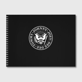 Альбом для рисования с принтом The Ramones , 100% бумага
 | матовая бумага, плотность 200 мг. | punk | ramones | rock | панк | рамонс | рок