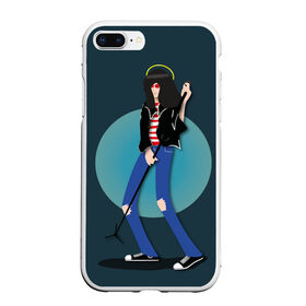 Чехол для iPhone 7Plus/8 Plus матовый с принтом Джоуи , Силикон | Область печати: задняя сторона чехла, без боковых панелей | Тематика изображения на принте: punk | ramones | rock | панк | рамонс | рок