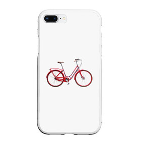 Чехол для iPhone 7Plus/8 Plus матовый с принтом Велосипед , Силикон | Область печати: задняя сторона чехла, без боковых панелей | bicycle | байсикл | велик | красный | москва | педали