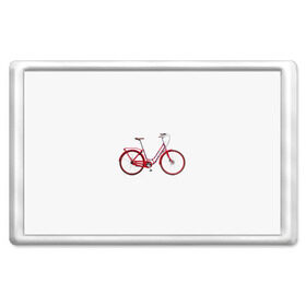 Магнит 45*70 с принтом Велосипед , Пластик | Размер: 78*52 мм; Размер печати: 70*45 | Тематика изображения на принте: bicycle | байсикл | велик | красный | москва | педали