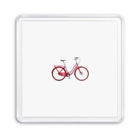 Магнит 55*55 с принтом Велосипед , Пластик | Размер: 65*65 мм; Размер печати: 55*55 мм | Тематика изображения на принте: bicycle | байсикл | велик | красный | москва | педали