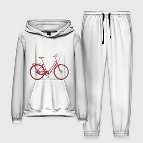 Мужской костюм 3D (с толстовкой) с принтом Велосипед ,  |  | Тематика изображения на принте: bicycle | байсикл | велик | красный | москва | педали