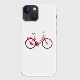 Чехол для iPhone 13 mini с принтом Велосипед ,  |  | Тематика изображения на принте: bicycle | байсикл | велик | красный | москва | педали