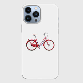 Чехол для iPhone 13 Pro Max с принтом Велосипед ,  |  | Тематика изображения на принте: bicycle | байсикл | велик | красный | москва | педали