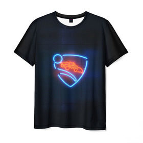 Мужская футболка 3D с принтом Rocket League , 100% полиэфир | прямой крой, круглый вырез горловины, длина до линии бедер | rocket league