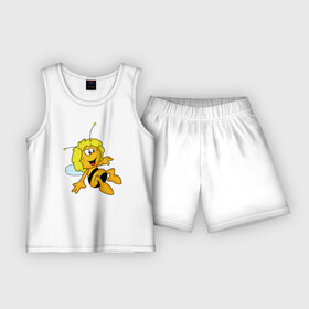 Детская пижама с шортами хлопок с принтом пчелка Майя ,  |  | вилли | майя | мая | пчелка | пчёлка майя | флип