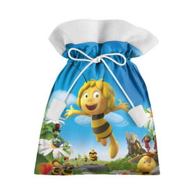 Подарочный 3D мешок с принтом Пчелка Майя , 100% полиэстер | Размер: 29*39 см | вилли | майя | мая | пчелка | пчёлка майя | флип