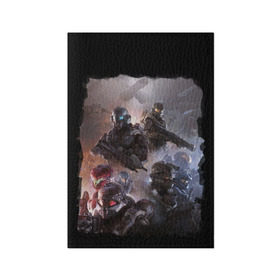 Обложка для паспорта матовая кожа с принтом Halo wars , натуральная матовая кожа | размер 19,3 х 13,7 см; прозрачные пластиковые крепления | Тематика изображения на принте: halo