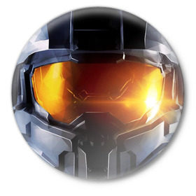 Значок с принтом Halo wars ,  металл | круглая форма, металлическая застежка в виде булавки | 