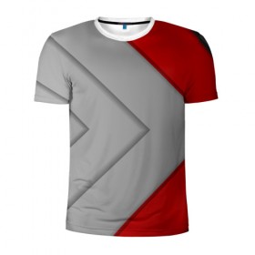 Мужская футболка 3D спортивная с принтом Gray arrows , 100% полиэстер с улучшенными характеристиками | приталенный силуэт, круглая горловина, широкие плечи, сужается к линии бедра | абстракция | геометрия | текстура