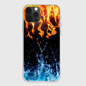 Чехол для iPhone 12 Pro Max с принтом Две стихии , Силикон |  | Тематика изображения на принте: cold | fire | ice | вода water | лёд | огонь | пламя | стихиz | холод