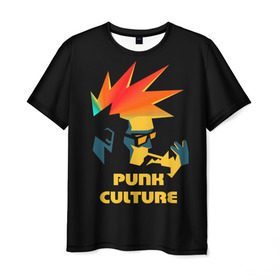 Мужская футболка 3D с принтом Punk culture , 100% полиэфир | прямой крой, круглый вырез горловины, длина до линии бедер | Тематика изображения на принте: music | punk | ирокез | музыка | панк | панк музыка | рок | рок музыка | суб культура