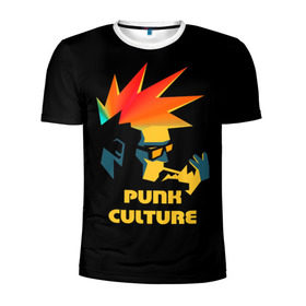 Мужская футболка 3D спортивная с принтом Punk culture , 100% полиэстер с улучшенными характеристиками | приталенный силуэт, круглая горловина, широкие плечи, сужается к линии бедра | Тематика изображения на принте: music | punk | ирокез | музыка | панк | панк музыка | рок | рок музыка | суб культура