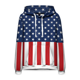 Мужская толстовка 3D с принтом Флаг США , 100% полиэстер | двухслойный капюшон со шнурком для регулировки, мягкие манжеты на рукавах и по низу толстовки, спереди карман-кенгуру с мягким внутренним слоем. | flag | usa | патриотизм | сша | флаг
