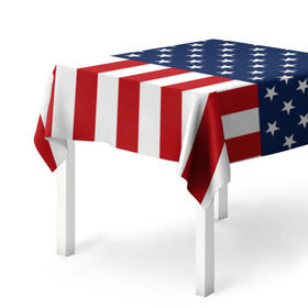 Скатерть 3D с принтом Флаг США , 100% полиэстер (ткань не мнется и не растягивается) | Размер: 150*150 см | Тематика изображения на принте: flag | usa | патриотизм | сша | флаг