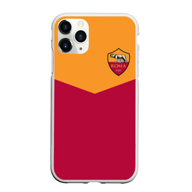 Чехол для iPhone 11 Pro Max матовый с принтом A S Roma - Yellow and Red , Силикон |  | рим | рома