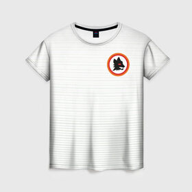 Женская футболка 3D с принтом A S Roma - WHITE N 98 , 100% полиэфир ( синтетическое хлопкоподобное полотно) | прямой крой, круглый вырез горловины, длина до линии бедер | 0x000000123 | as roma | roma | рим | рома
