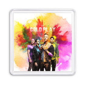 Магнит 55*55 с принтом Coldplay , Пластик | Размер: 65*65 мм; Размер печати: 55*55 мм | cold play | rock | колд плей | колд плэй | колдплей | колдплэй | рок