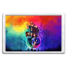 Магнит 45*70 с принтом Coldplay , Пластик | Размер: 78*52 мм; Размер печати: 70*45 | 