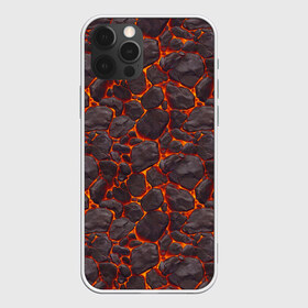 Чехол для iPhone 12 Pro Max с принтом Голем , Силикон |  | Тематика изображения на принте: вулкан | голем | демон | жара | камень | лава | огонь | пламя | солнце